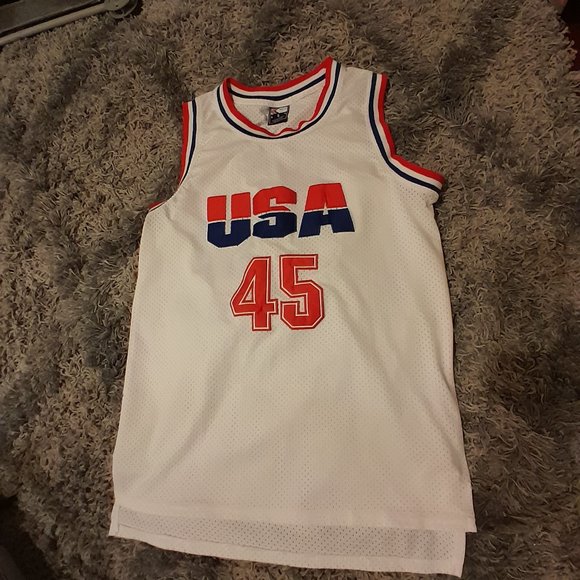 Men’s Small White USA jersey Donald Trump 45 President - Picture 5 of 6